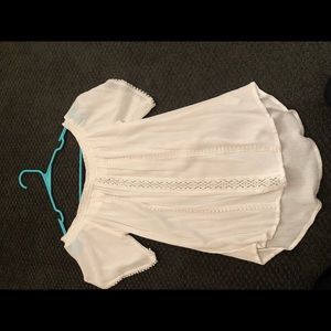 Off the shoulder cream top